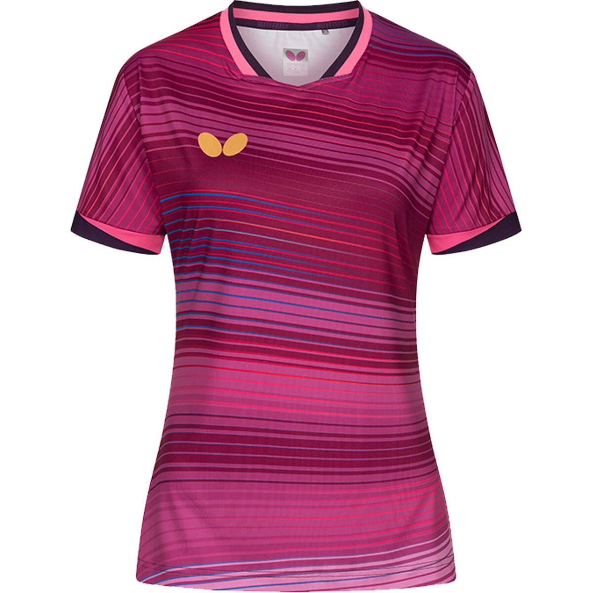 Butterfly Nagano Lady Shirt - Purple - Front